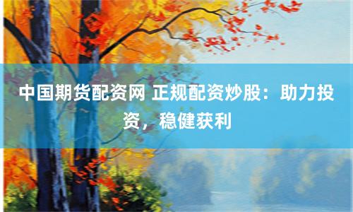 中国期货配资网 正规配资炒股：助力投资，稳健获利