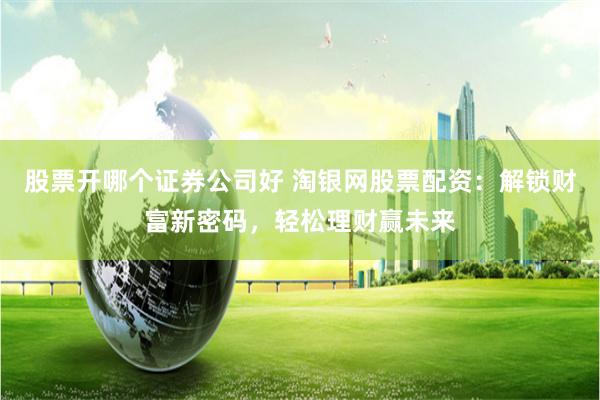 股票开哪个证券公司好 淘银网股票配资：解锁财富新密码，轻松理财赢未来
