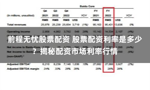 前程无忧股票配资 股票配资利率是多少？揭秘配资市场利率行情
